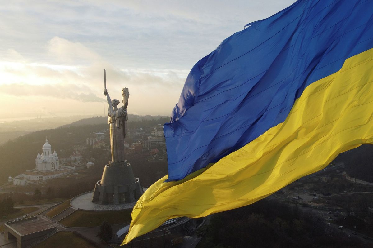 Ukrainian Flag over Kharkiv